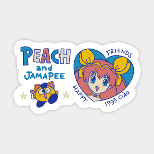 Wedding Peach and Jama-P furoku Sticker